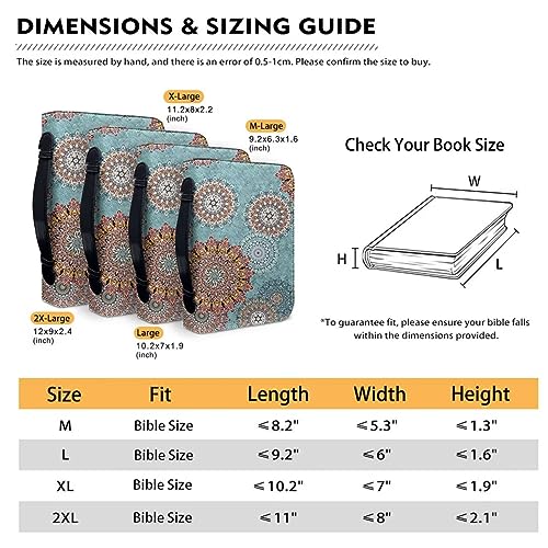 Image of Talayituse Bible Covers for Women Men PU Leather Bible Case Bible Bag Tote Book Carrying Case Christian Bible Accessories, Brown Trust in the Lord, Large