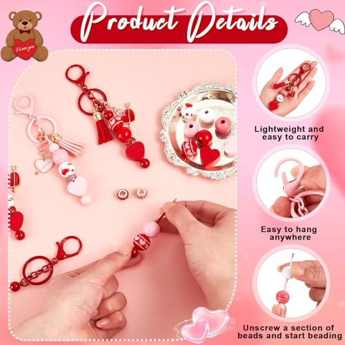 Llaveros con cuentas y borlas de cuero para regalar en ocasiones especiales y eventos DIY 3
