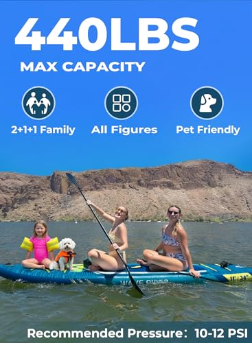 Image of 11'6 inch /11' /10' Inflatable Paddle Board with Complete Accessories, Versatile Premium Paddle Boards for Adults /Youth, Stand Up Paddle Board Polar /Wave /Sunny Wave Collection