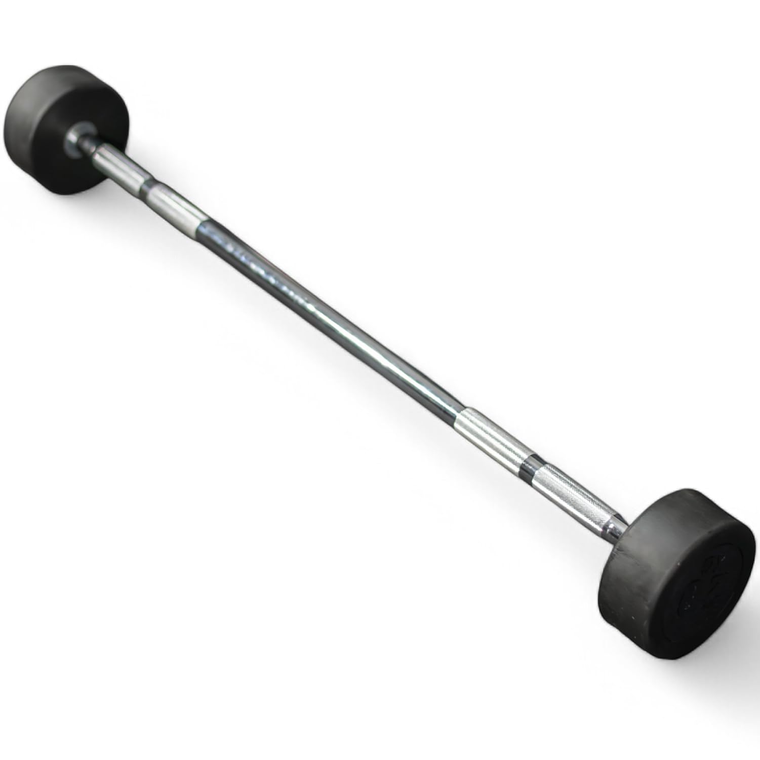 Fixed Weight Rubber Barbell Straight Handle (35, Kilograms)