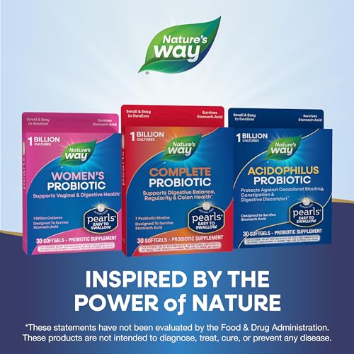 Nature's Way Complete Probiotic Pearls,Supports Digestive Balance*,1 Billion Live Cultures,Supplement for Men and Women,No Refrigeration Required,30 softgels,(Pack of 2) - image 6