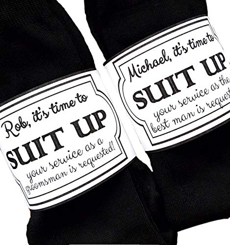 Groomsman Socks - It's time to Suit Up your Service as a groomsman is requested