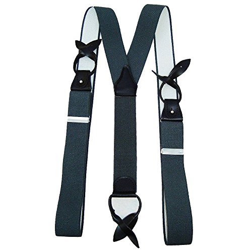 Bretelles en cuir et fabrication française couleur anthracite