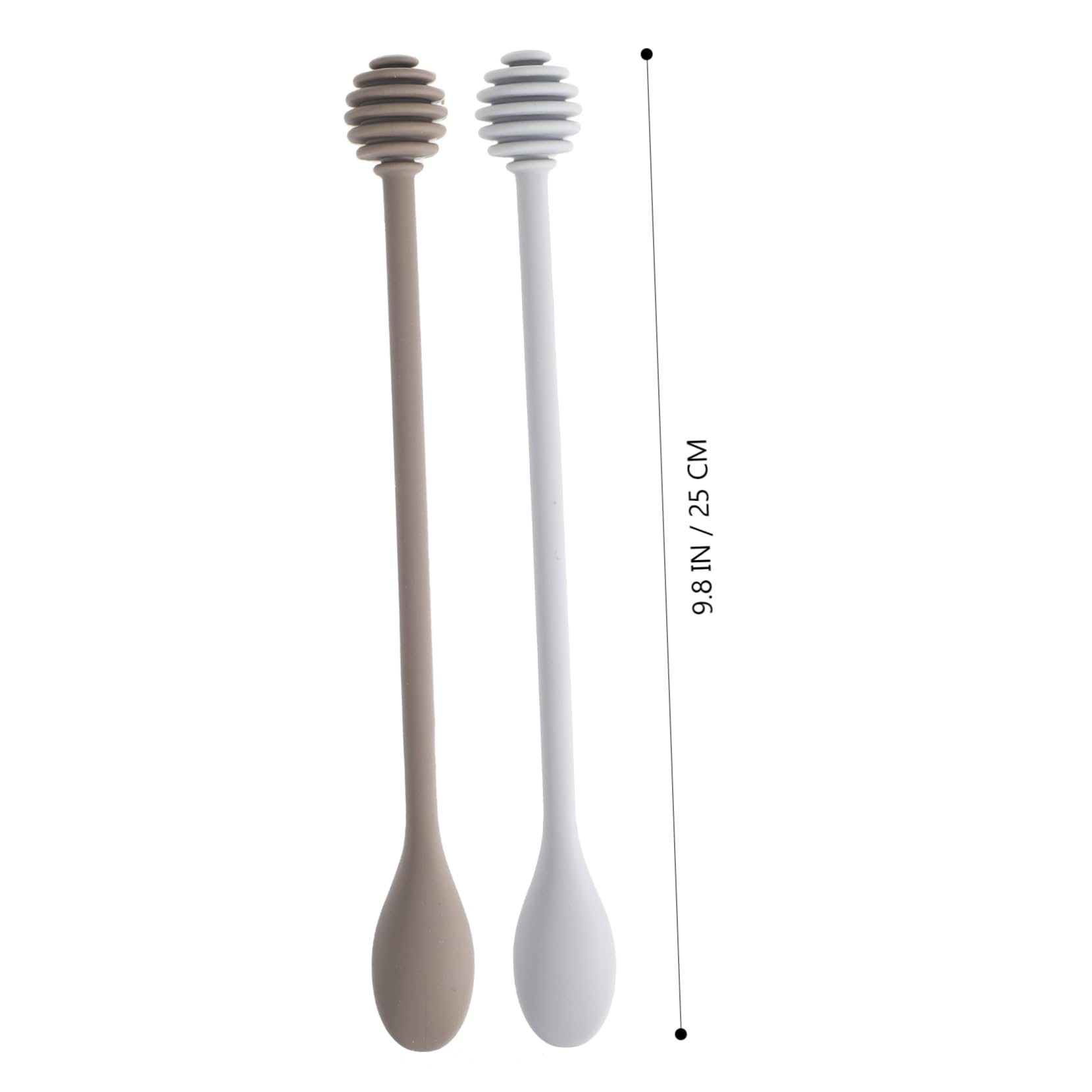 OFFSCH Honey Dippers Set Silicon Honey Dippers Long Handle Honey Stirring Spoon for Honey Syrup Molasses