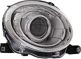 Evan Fischer Passenger Side Headlight for Fiat 500 2012-2019 Halogen With bulb(s) Replaces# 5182428AE