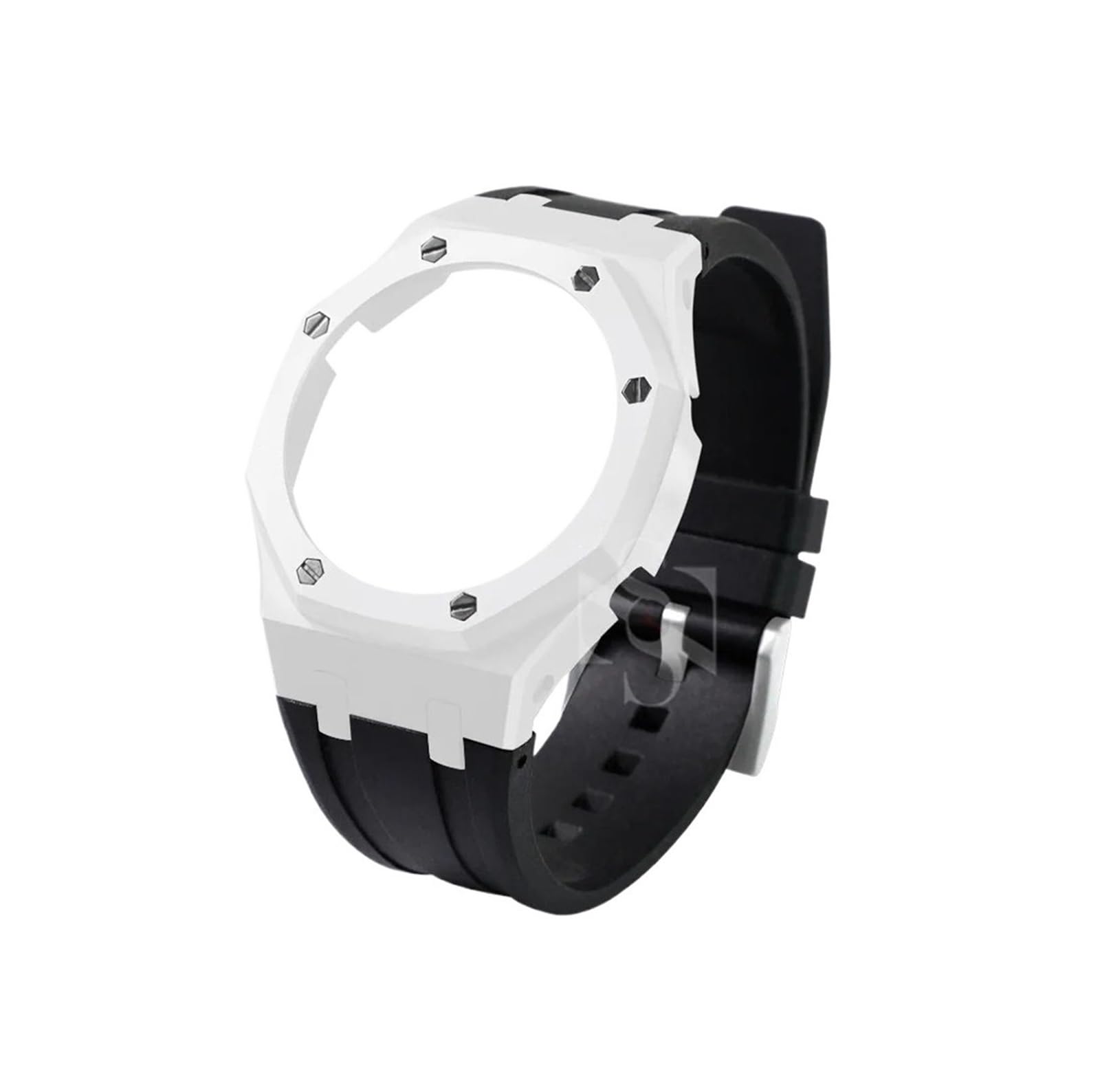 Cinturino adatto for Casio GSHOCK GA2100 GA2110 GA-B2100 | Kit custodia in ceramica con in nylon/gomma fluorurata