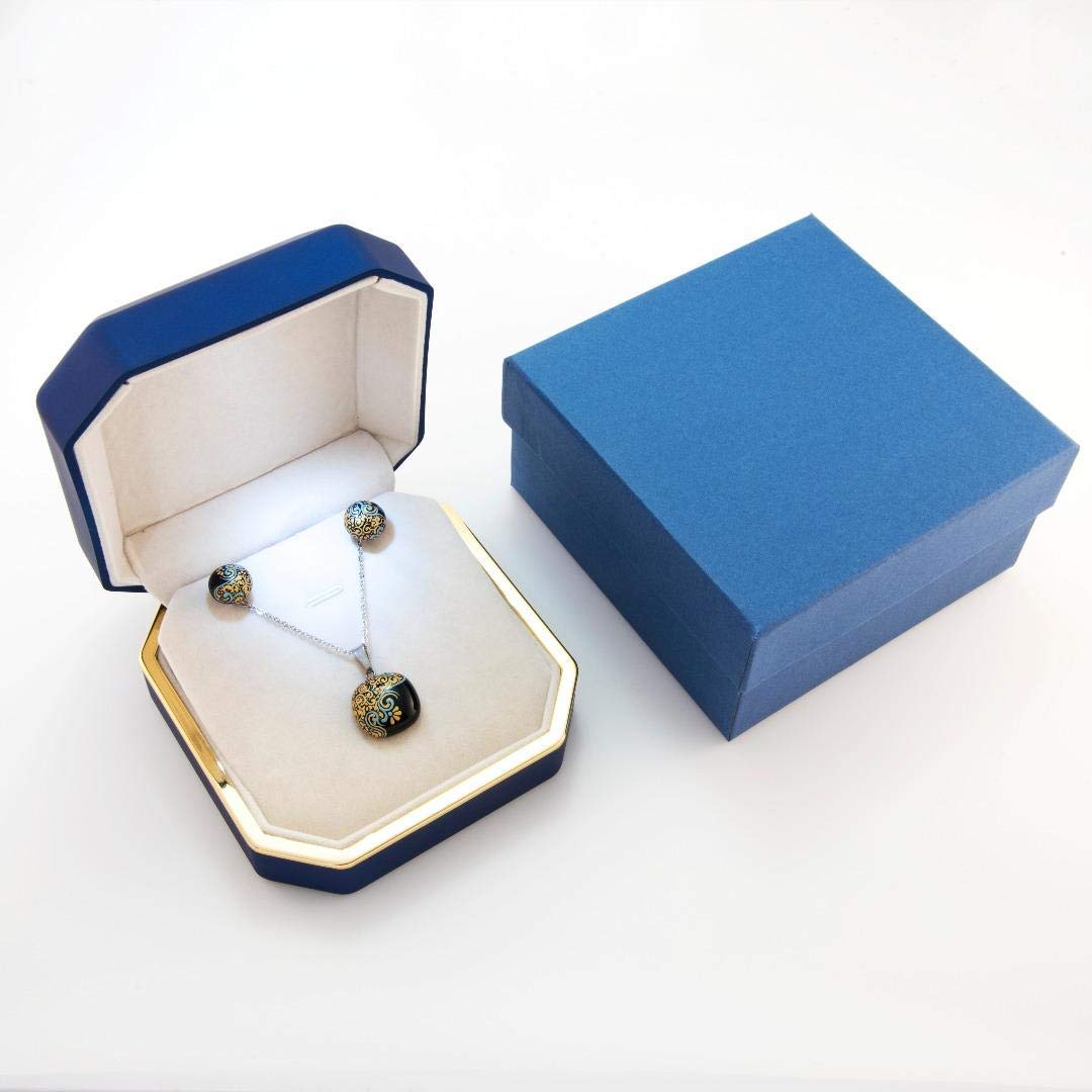 Hand made Set (Necklace Earrings Chains) Batya SibHSTS011