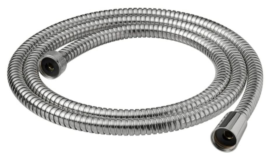 Direct Mart Shower Hose, 1.4m Chrome Water Hose, Stainless Steel, Bathroom Accessory with Brass Hose Connector, Anti-Kink, Flexible Pipe, Easy Cleaning, Universal Shower Hose, for Bidet Or Taps