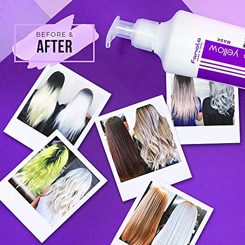 Fanola SO-26M-01P No Yellow Shampoo & Mask 11.8 Oz / 2Pk - Purple Anti-Brass Toner For Blonde, Silver, Gray & Highlighted Hair thumb #7