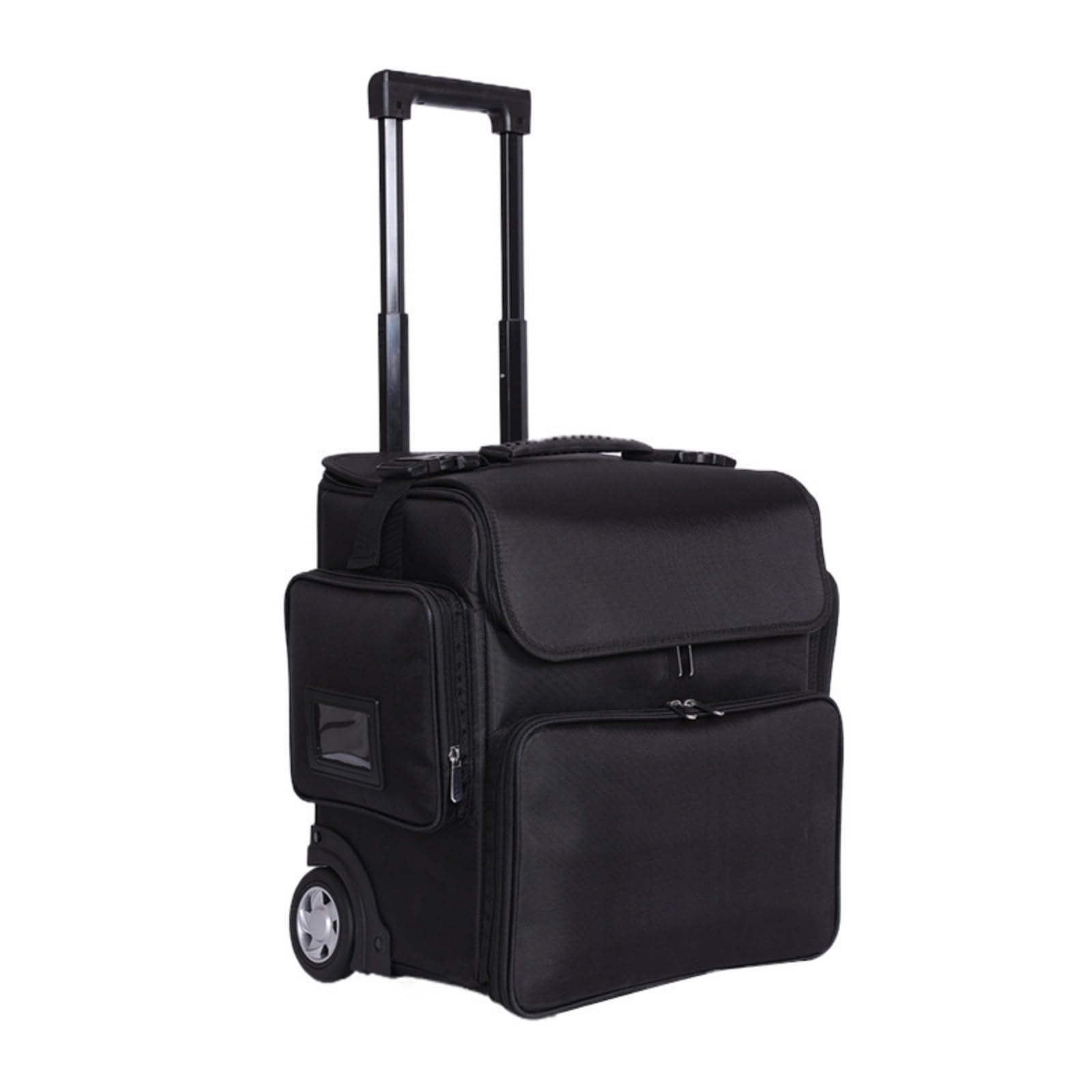 Harilla Professioneller Schminker Roller Trolley Kosmetiker Visagistener mit Stabilem Zuggriff Und Rollen aus Oxford Gewebe mit Hauptfach Und Trennwänden für Reise Messe Eventeinsatz
