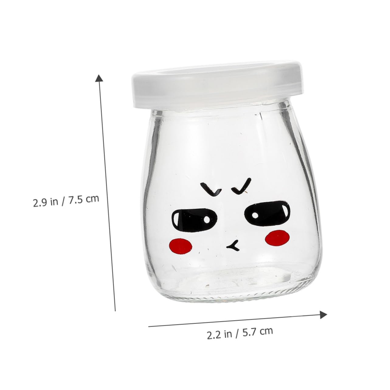 LIFKOME Glasflaschen für Joghurt und Pudding 100ml mit Bunten Motiven Wiederverwendbare Dessertflaschen aus Transparentem Glas für Kleine Portionen und Zufällige Farbe Zufälliger Stil