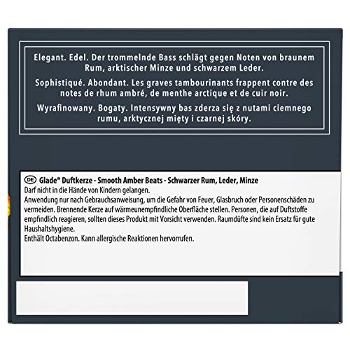 Glade Smooth Amber Beats - Candela profumata, 120