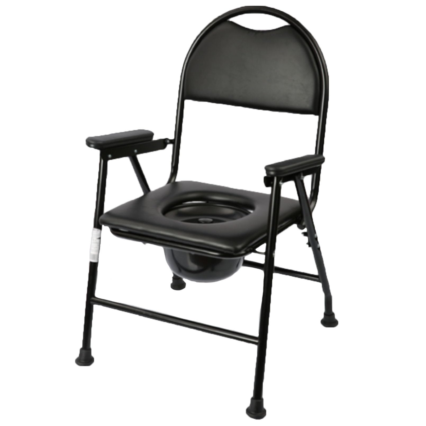3-in-1 Folding Bedside Commode - Porta Potty for Adults - Portable Toilet for Camping, Supports Up to 210 Lbs, Bedside Commodes for Seniors and Commode Chair, Sturdy Lightweight