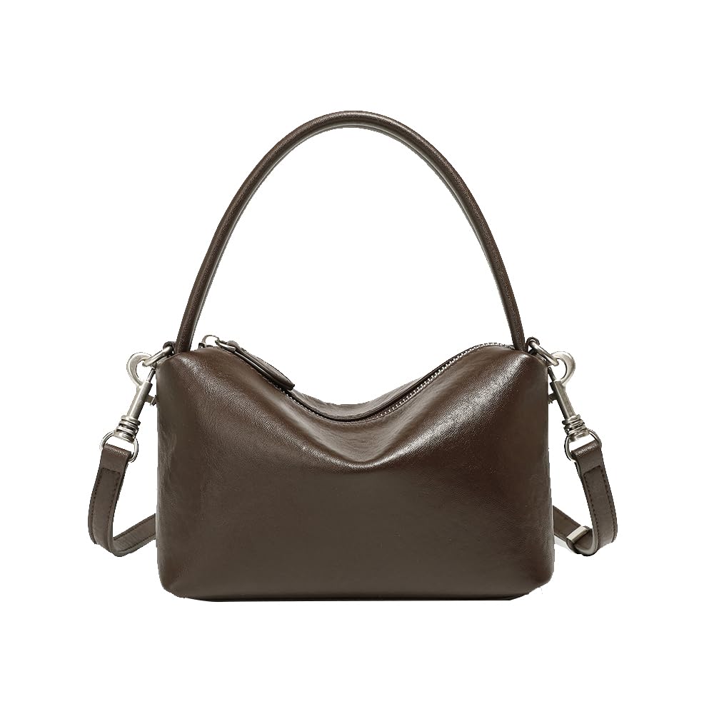 Premium Poczucie wypoczynku Uniwersalna Mała Poduszka Torba Retro Commuter Chain Damska Torebka Crossbody, kawa, Plecak na co dzień