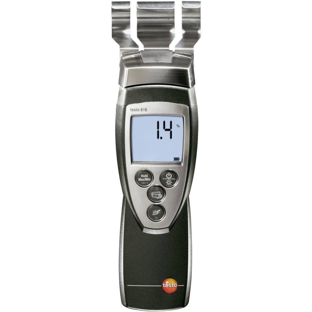 Testo 616 Moisture Meter, 50 % RH Max, 0.1 % Accuracy, LCD Display, Battery-Powered