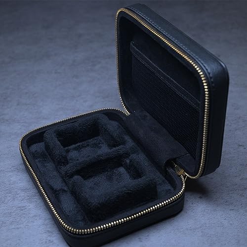 Image of Linsoul TANGZU Leather Earphone Case, Water-Resistant Portable Earbuds Carrying Case, Dustproof Storage Bag for IEMs, Audio Accessories, Eartips and Cables | Water-Resistant , Dustproof Storage Bag for IEMs, Audio Accessories, Eartips and Cables