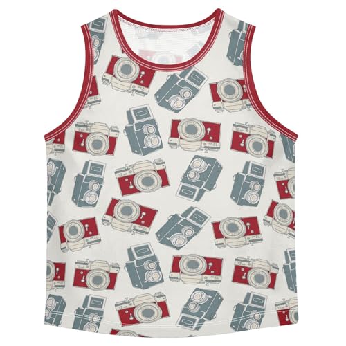 Baby Boys Sleeveless Tank Top Vintage Camera Toddler Athletic Vest 3-10T