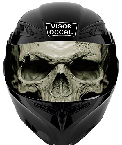 Skull Visor Tint Decal Graphic Sticker Helmet Fits: Icon Shoei Bell HJC Scorpion AGV V2 (V34 Skull)