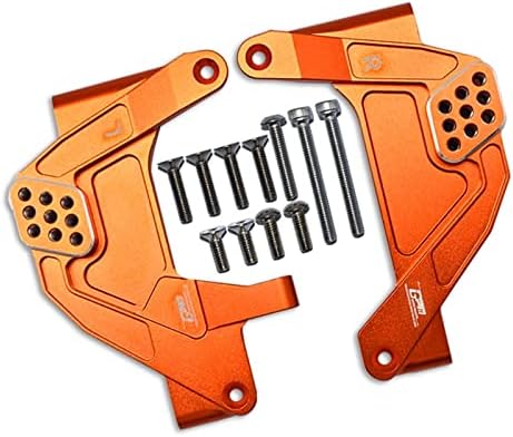 Aluminum Front Adjustable Damper Mount For Axial 1/6 SCX6 Jeep JLU Wrangler AXI05000-13Pc Set Orange