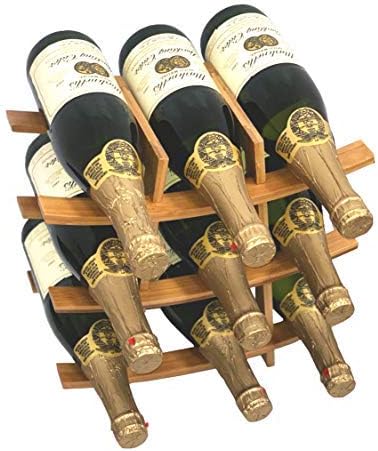 Estante para Vino Modular Apilable DECOMIL, 9 Botellas, Bambú miniatura 8