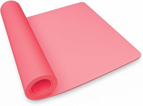 Miniatura 7 de Tapete de yoga rosa de 0.236 pulgadas de grosor para mujer, antideslizante, acolchado para el hogar y el estudio, fitness, pilates y yoga, ligero y