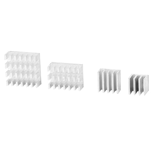 20pcs disipador de calor extruido aluminio CPU con adhesivo para frambuesa pi 2 3 4 3B 4B