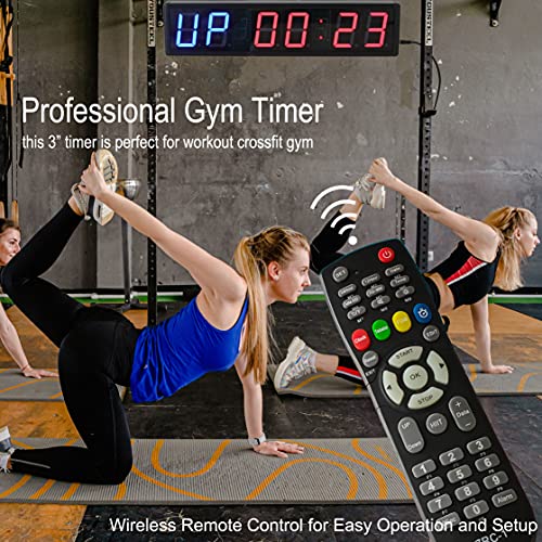 20 Inch Gym Timer for Workouts, Remote Control & Wall Mount - Image 2