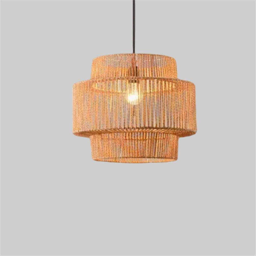 SXWNBIFH Industrial Style Retro Hemp Rope Pendent Lamp Personality Creative Internet Bar Cafe Restaurant Bedroom Clothing Store Bar Counter Chandelier (K D40CM)