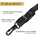 KUWAN Saxophone Neck Strap Soft Sax Leather strap Padded for Alto Sax Tenor Clarinet Baritone Soprano Horn Music Instrument (1, BLACK)