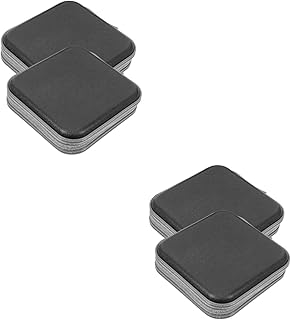 Veemoon 4 Pçs Bolsa De Embreagem Para CD Com Fecho De Correr Organizador De Viagens Carteira De Viagem Bolsa De Armazenamento Organizador De Transporte Organizador De Armazenamento Leve