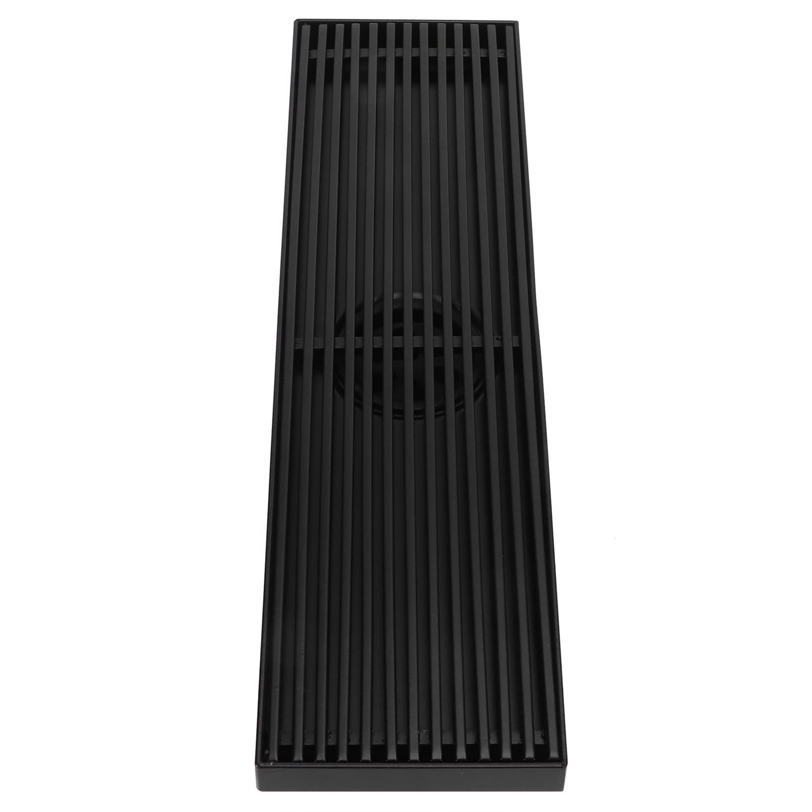 Linearer Duschbodenablauf, 304 Edelstahl, Mattschwarz, 30 Cm, mit Abnehmbarer Abdeckung und Mehrschichtiger Hochtemperatur-Einbrennlackierung, für Badezimmer, Duschraum, Küche,