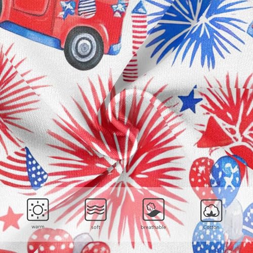 Vintage Red Truck 4th of July Girl Panties Cute Toddlers Underwear Floral Cotton Aesthetic Briefs Undies Kids 2t3