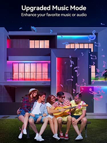 Lucienstar Led Strip Lights, 32.8Ft Rgbic Ip65 Waterproof Outdoor Light Strip With App Control, Music Sync, Flexible Led Light Strip For Roof, Garden, Pool, Patio, Works With Alexa, Google Assistant #TOP2