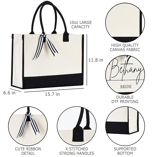 Bolso tote personalizado para novias y damas de honor miniatura 5