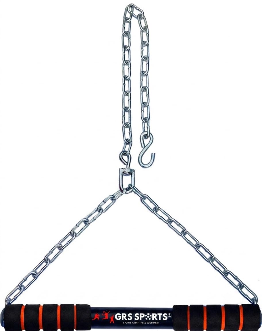 GRS Height Increase Pull Up Bar for Chin-Ups & Hanging | Heavy Duty 5FT Extension Chain (Sangal) with Secure S-Hook | Non-Slip Ergonomic Foam Grip Rod for Home & Gym Workouts for Men, Adults & Kids (Multi-Color)-image-25
