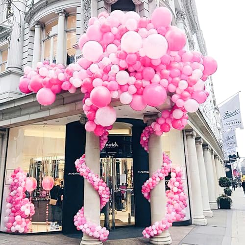 Image of PartyWoo Pink Balloons 127pcs Different Sizes of 36 18 12 10 5 Inch Matte Pink Balloon Arch Kit for Baby Shower Gender Reveal Princess Bachelorette Engagement Birthday Party Decorations Pink-Y11