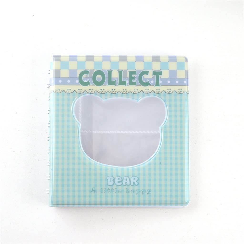 MOBYGKFY 68 Pockets Cartoon Photo Album 3inch Bear Hollow Photocard Binder Card Holder Tickets Scrapbooking Collect Book