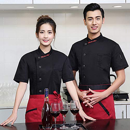 ZEVONDA Giacca a Maniche Corta da Cuoco - Unisex