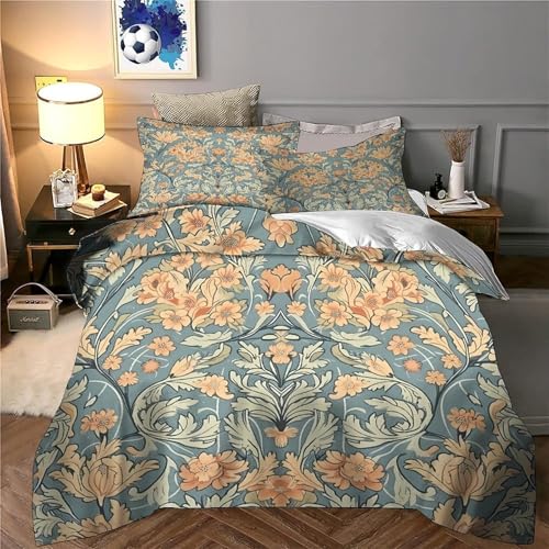 Parure de lit motifs floraux 3D microfibre housse de couette 135x200 - 6