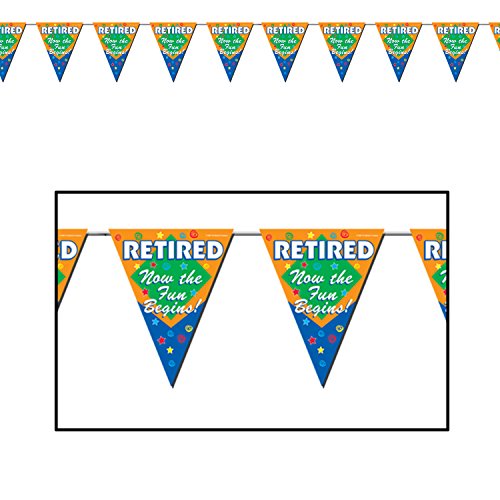 Bannière en plastique Beistle 50103 multicolore pour guirlande anniversaire de retraite