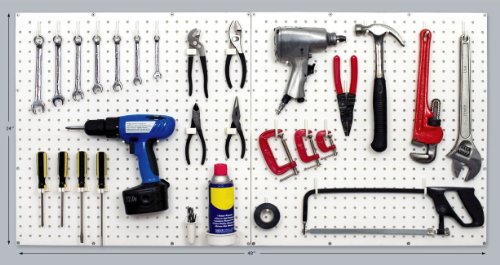 Wallpeg Pegboard Panels Peg Board Plastic Pegboard Kit 24 Inchx24 Inch thumb #3