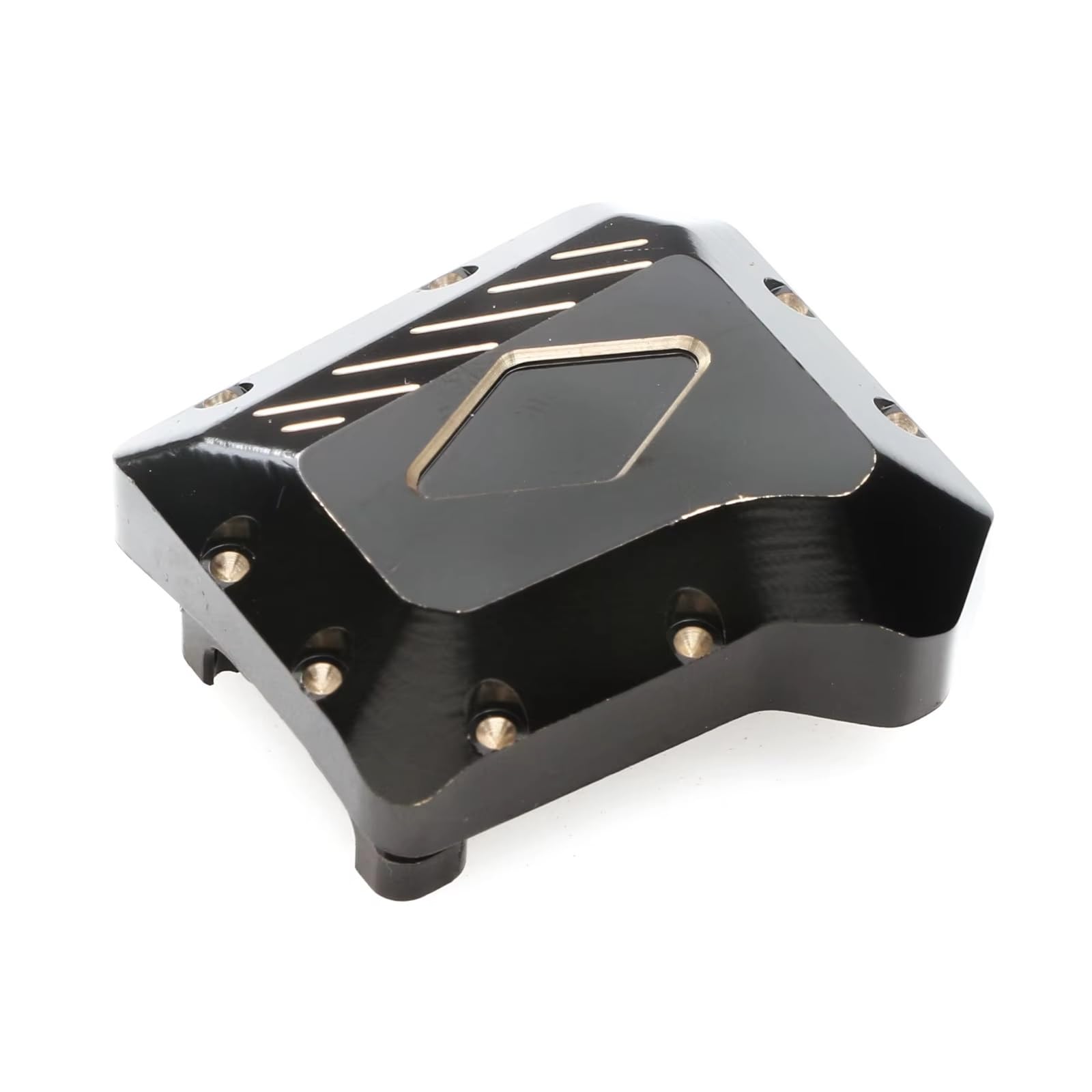 Compatible con Traxxas para TRX4 para TRX6 1/10 RC Crawler Car Piezas 2 Piezas Cubierta De Diferencial De Latón Negro Cubierta De Carcasa De Eje Delantero Y Trasero reemplazo RC