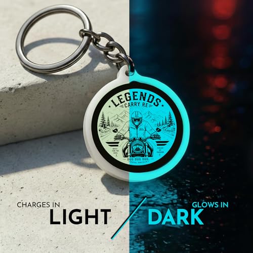 Image of Mi Glow Store Glow in Dark Keychain for Bike Men | Gift for Man | Bike Accessories | Charges in Light Glows in Dark | Key chain for Bike
