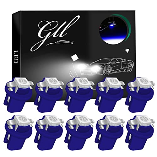 Grandview 10pcs LED T5 Bleu Ampoules LED B8.5 Tableau de Bord Ampoules 1-5050-SMD pour Voiture Tableau de Bord Compteur de Vitesse Instrument Gauge Cluster Voyant