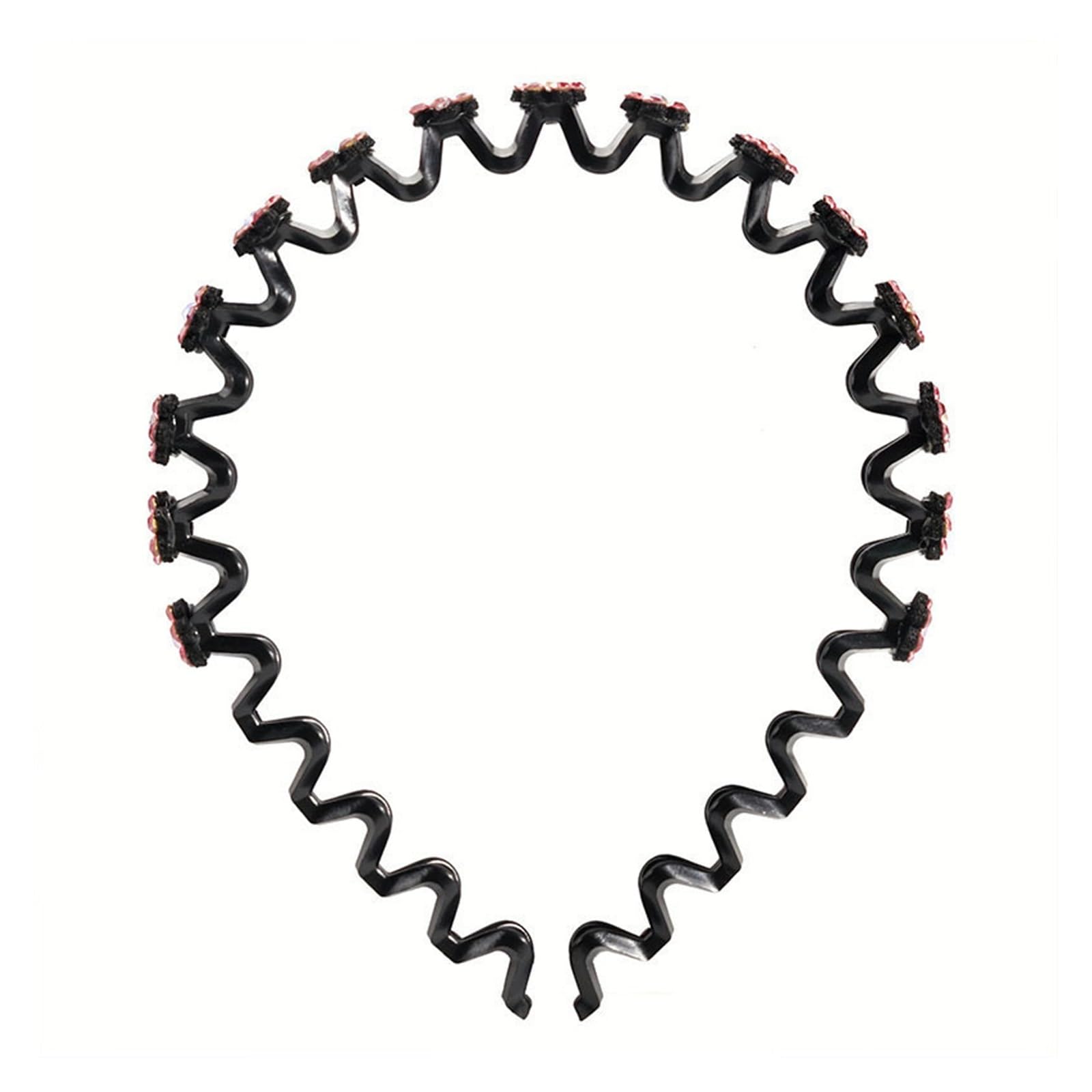 10pcs Rhinestone Wavy Headband Per Donne