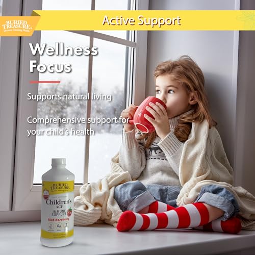 Buried Treasure Children’s ACF Liquid Immune Support for Kids – Elderberry, Echinacea & Botanicals – Raspberry Flavor – 16 oz – Sugar Free - Image 4