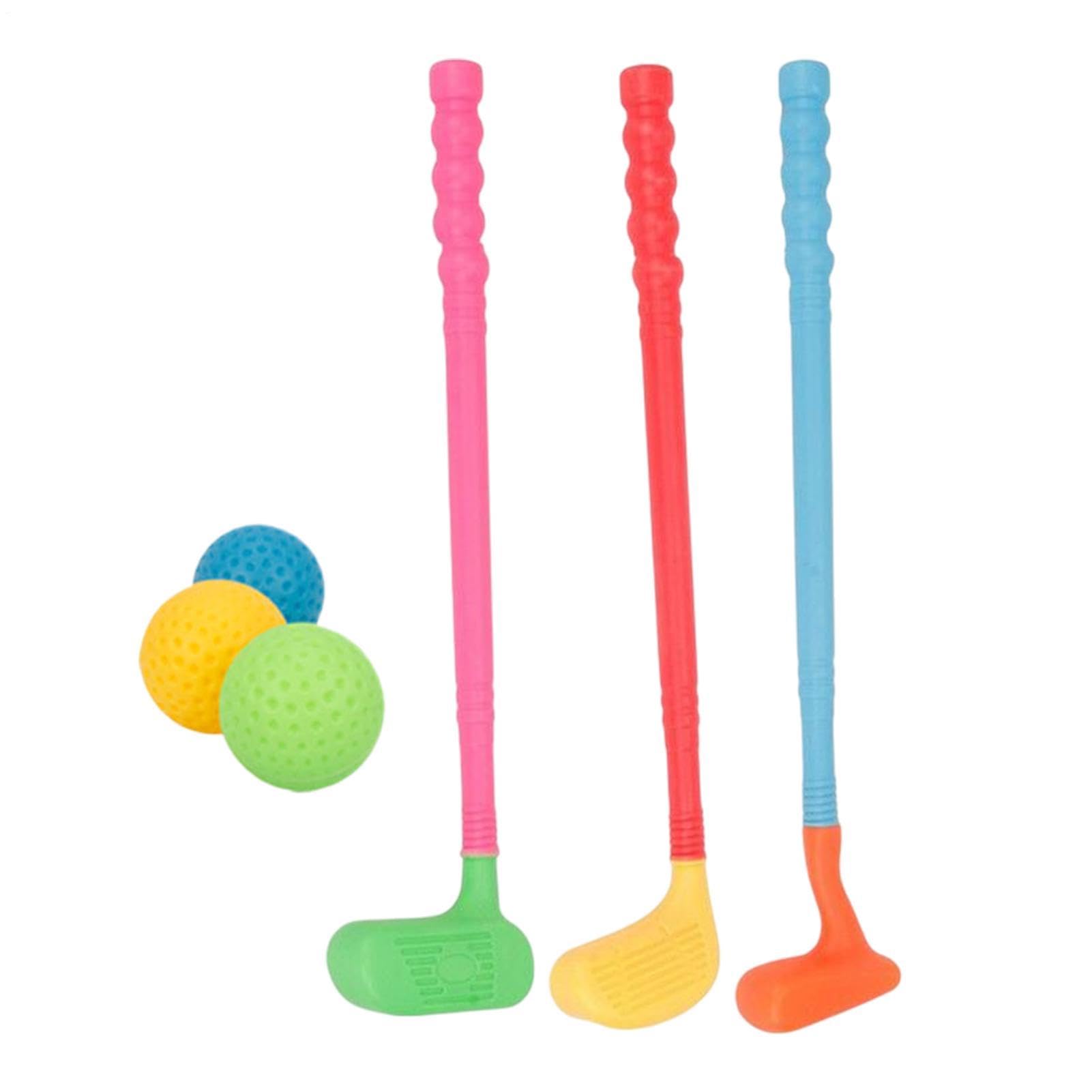 Golf Clubs - Golf Toy Set | Family Bonding Sports Toys | 3 Clubs 3 Balls, PVC Mini Gólf Set For Preschool Education Outdoor Activities, Indoor Garden Backyard Family Night