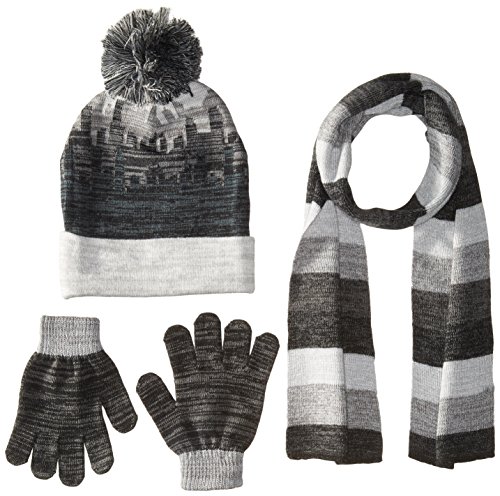Toby & Company Boys' Big Skyline Knits 3 Pc Set, Black, 4-20