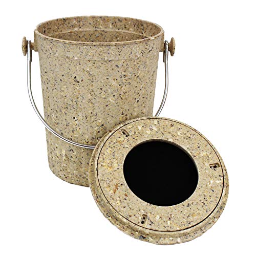 Brown Kitchen Compost Caddy/Food Bin – 4.5 Litre & 50 x 6L Compostable Bags & 1 Filter Pack - Image 3