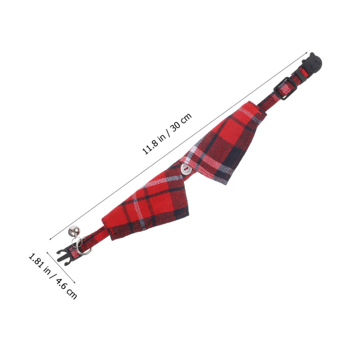 VANZACK 10pièces Collier pour Chat Tartan avec Clochette De Réglables Et Confortables pour Animaux De Compagnie pour Chats Et Petits Chiens